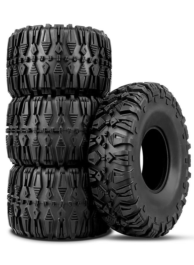 مجموعة إطارات GoHobby RC مقاس 2.2 بوصة، 4 قطع، مناسبة لسيارات الزحف RC بمقياس 1/10 من طراز Axial SCX10 AX10 Wraith D90، متوافقة مع نظام Beadlock مقاس 2.2 بوصة. - Image 1